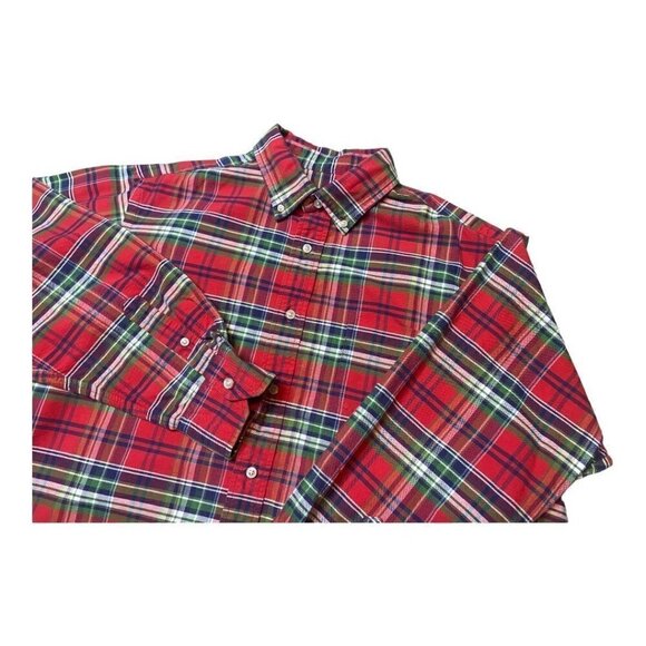 CREMIEUX Men's Red Plaid Button Down Shirt Size XL - Picture 2 of 6